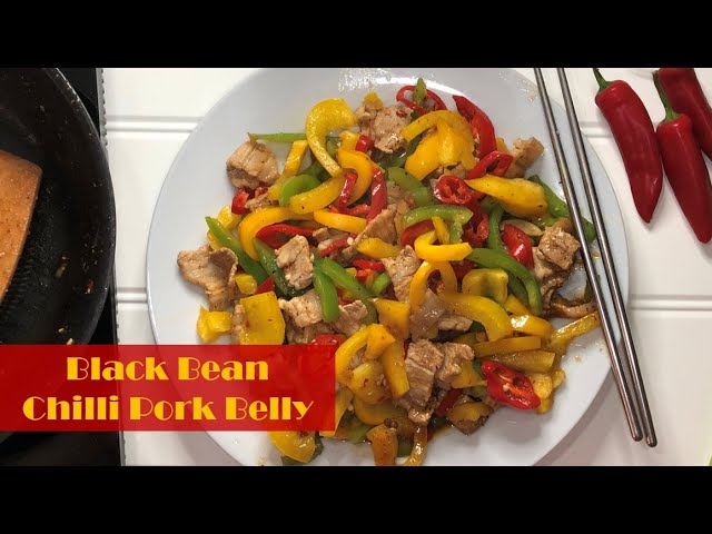 Black Bean Chilli Pork Belly | A mouth firing lips burning recipe for the brave and the bold | 辣椒三层肉