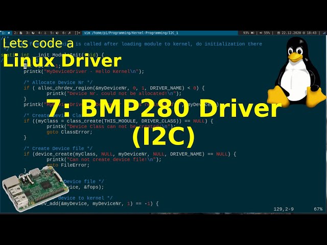 Let's code a Linux Driver - 7: BMP280 Driver (I2C Temperature Sensor)