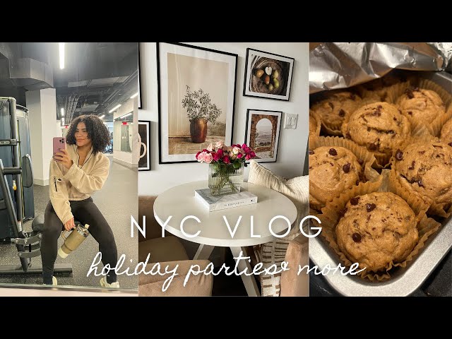 NYC Vlog | Holiday parties, making coquito for the first time, soo many cookies!