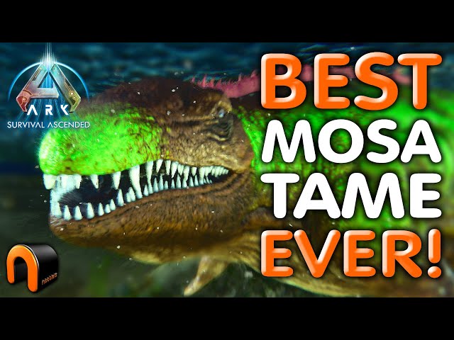 Ark MOSASAURUS TAMING Epic MOSA Trap! Ark Survival Ascended