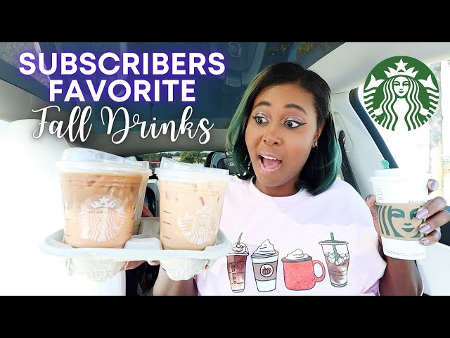 Trying My Subscribers Favorite STARBUCKS FALL DRINKS!