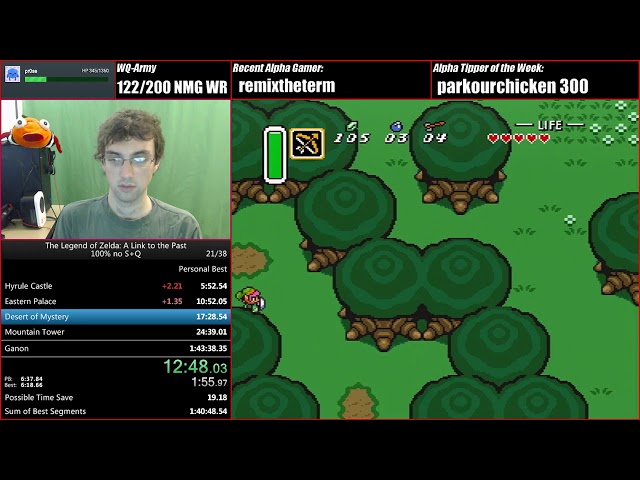 [1:42:56] - The Legend of Zelda: A Link to the Past 100% no S+Q no Major Glitches