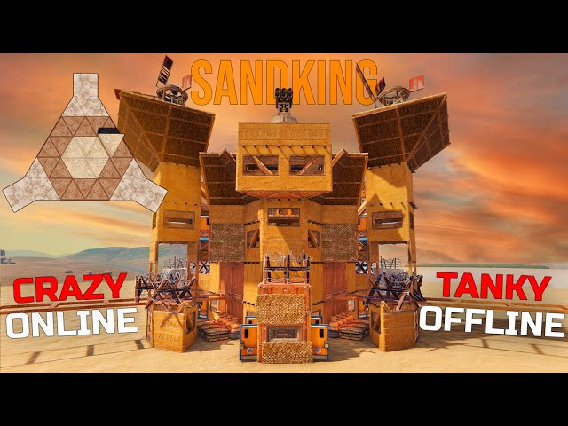 SAND KING - TANKY Trio/Squad base with PERFECT ONLINE DEFENCE in RUST