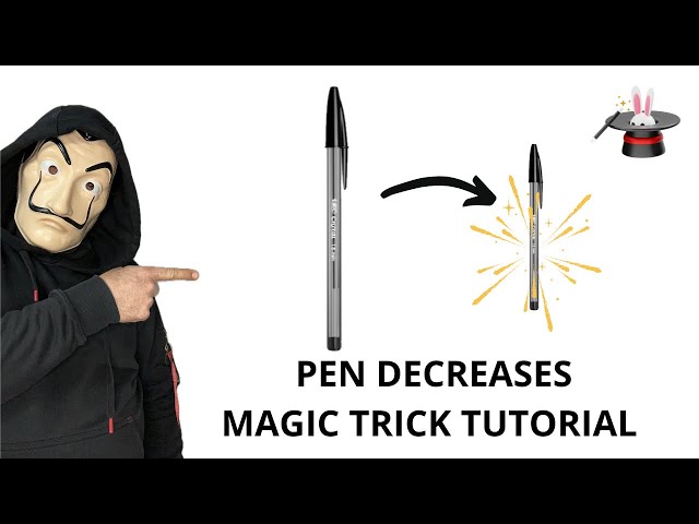 PEN DECREASES MAGIC TRICK (TUTORIAL) 🎩🪄 #magic #tricks #trending #viral #viralvideo #tutorial