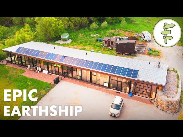 Man Living in a Sustainable & Innovative Earthship Home - Full Tour
