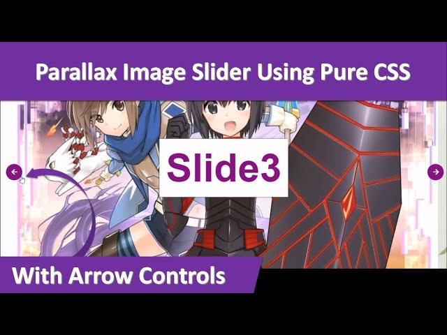 Pure CSS Parallax Image Slider With Arrow Controls | Image Slider With Parallax Effect Using CSS3