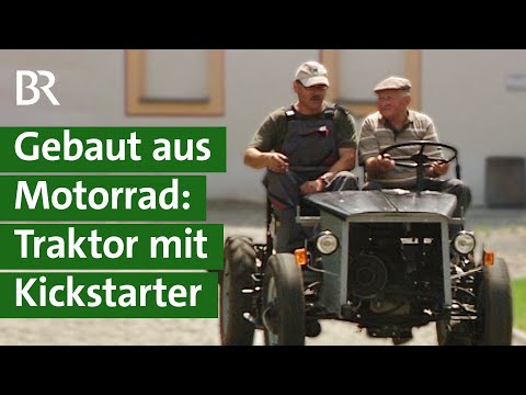 Selbst gebaut aus einem Motorrad: DDR Oldtimer Traktor Marke Eigenbau | Unser Land | BR