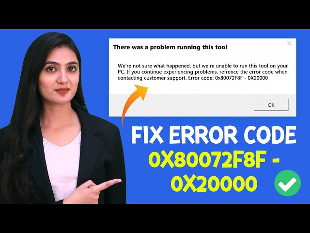 Windows Media Creation Tool Error Code 0X80072F8F 0X20000 Fixed