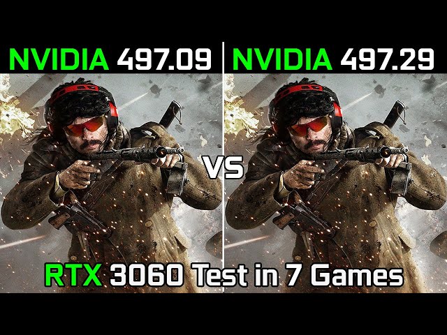 Nvidia Drivers (497.09 vs 497.29) RTX 3060 Test in 7 Games