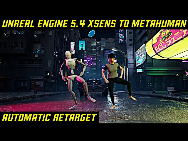 Unreal Engine 5.4 Xsens to Metahuman Auto Retarget