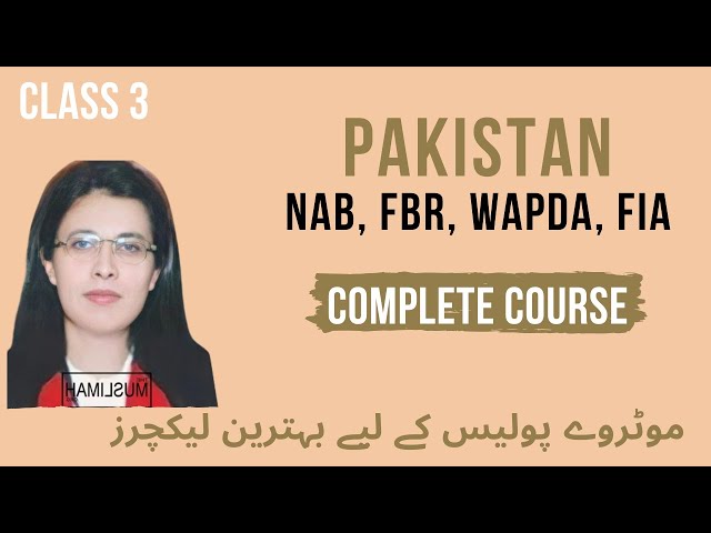 IG Police Chief Justice |Pakistan Knowledge 2024 Current Affairs | Class 3 | NHMP Preparation