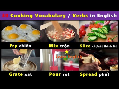 Cooking English | Cooking (Verbs, Phrasal verbs, Vocabulary, Phrases, Idioms, Collocations)