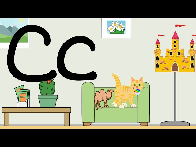 Cathy the Cat Letter C Poem: Alphabet Videos for Kids - FreeSchool Early Birds