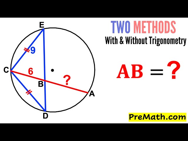 Can you find the length AB? | (Two Methods) | #math #maths #geometry