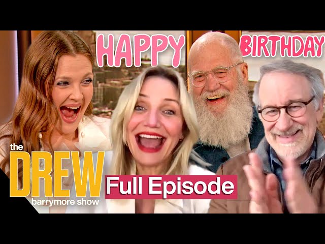 Drew Barrymore's Surprise Birthday Special: David Letterman, Cameron Diaz, Steven Spielberg & More