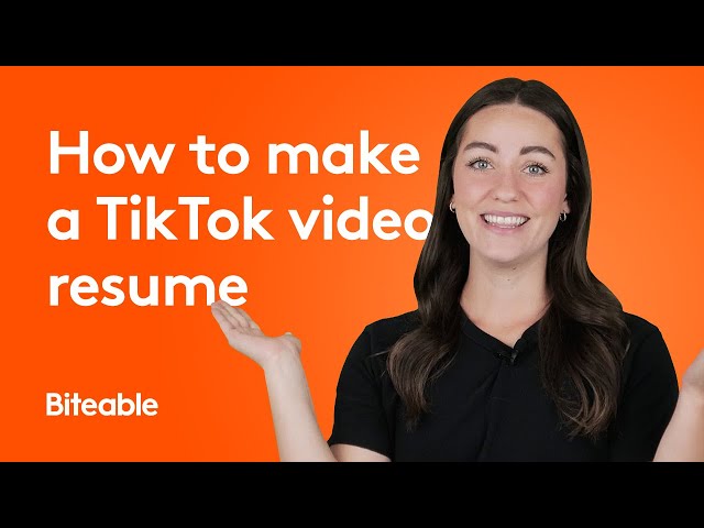 How to make a TikTok video resume
