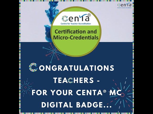 CENTA Micro-Credential badge!