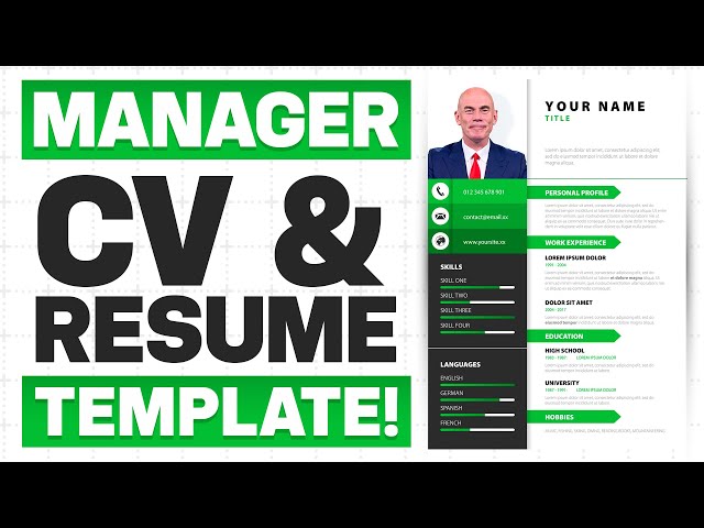 MANAGER CV & RESUME TEMPLATES! (How to Write a CV or RESUME for MANAGEMENT & LEADERSHIP POSITIONS!)