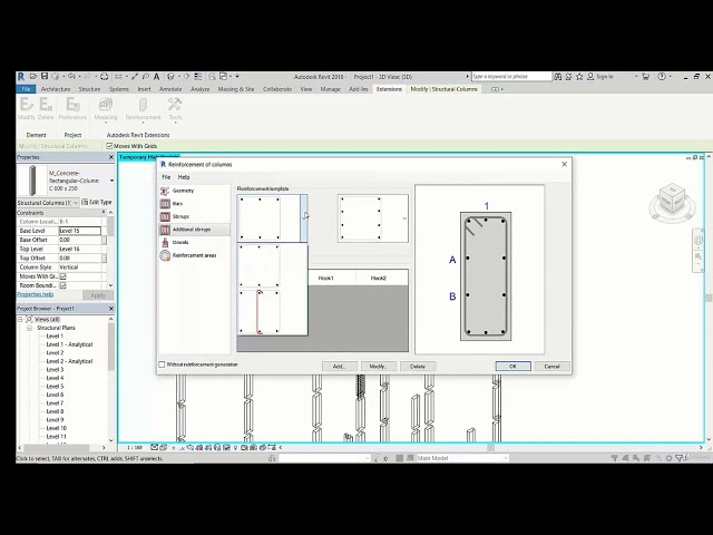 10.2-Column Reinforcement in Revit | How to draw column Reinforcement In Revit |BIM |Revit 2020