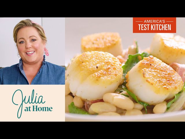 How to Make Pan-Seared Scallops and Homemade Breadsticks | Julia at Home