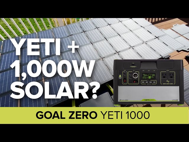 1,000 watts of solar panels charging a Goal Zero Yeti 1000: what is the max solar input?