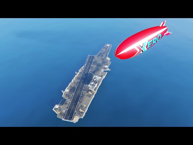 GTA 5 - Landing BLIMP ON THE AIRCRAFT CARRIER (GTA 5 Funny Moments)