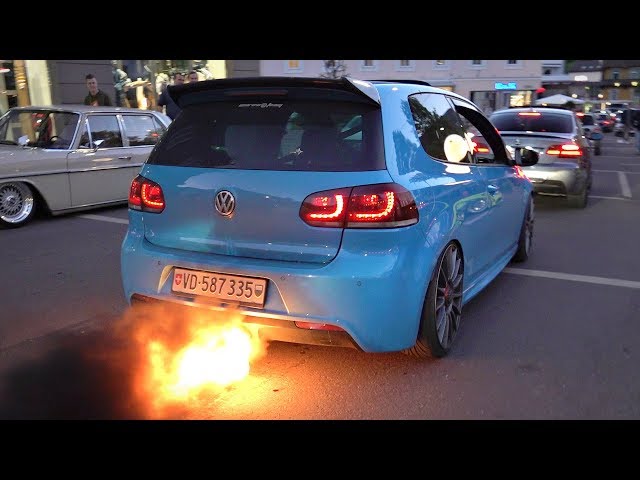 VW Golf R MK6 with 2-STEP ANTI-LAG!! - INSANE Flames & Bangs @ Wörthersee *MUST SEE*
