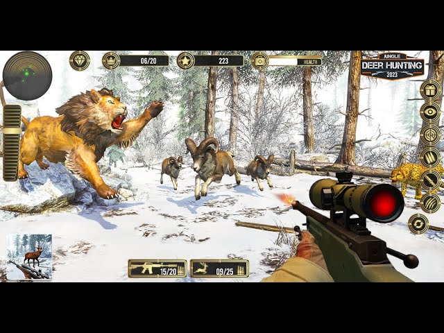 Hunting/Shooting Wild Animals Lion , Bear , Leopard , Wolf By Sniper Gun - Android Gameplay