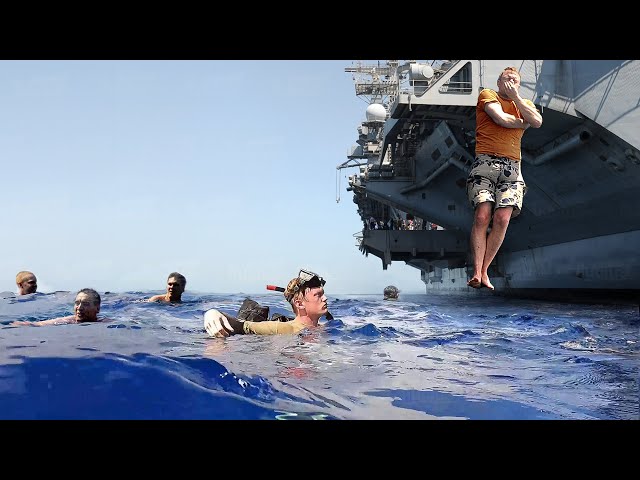 Daily Life of US Sailors Inside Aircraft Carrier Working at Sea for Months