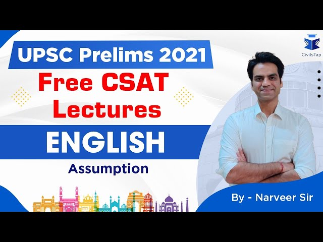 FREE Intensive CSAT Revision | UPSC Prelims 2021 | Assumption | English | Day 3