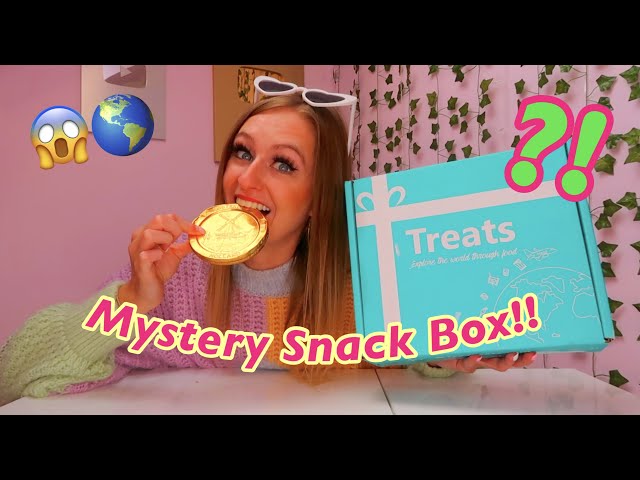 TRYING DIFFERENT SNACKS FROM AROUND THE WORLD CHALLENGE!!😱🌍*mystery snack box!!*🤭 [eat w/ me ASMR]♡