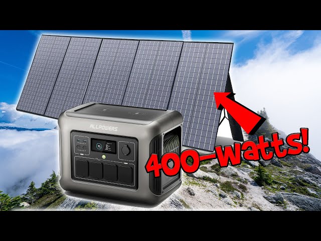 Allpowers R1500 Portable Home Backup Power Station - 400 WATT Solar Panel!