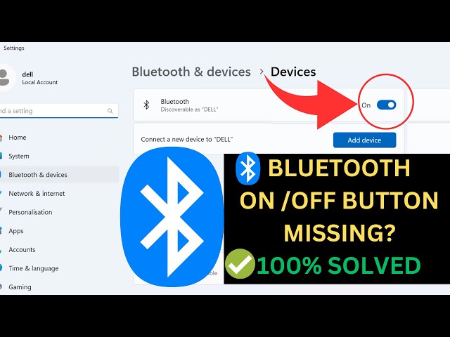 ✅100% Solved- Bluetooth On Off button is missing In Windows 11| Fix Bluetooth On Off Switch Missing