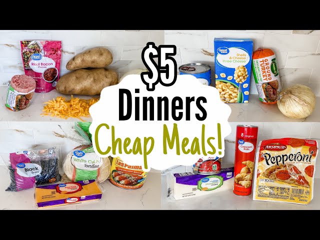 FIVE Cheap & Fancy $5 Dinners! / TASTY Low-Budget Meals Made EASY!! // Julia Pacheco