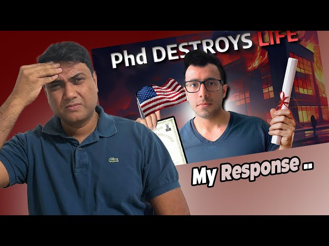 My Reaction to "PhD Destroys Your Career! Dark Side!" @HarnoorSinghOfficial  (Hindi Video)