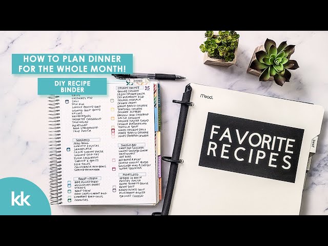 How to Plan Dinner for a Month! Recipe Binder Organization, Meal Ideas + Easy Monthly Menu Planning