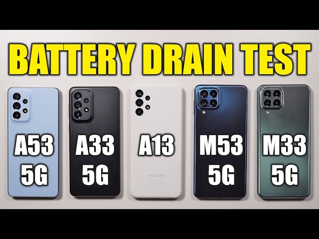 Samsung A53 / A33 / A13 / M53 / M33 🔥 Battery Drain Test 🔋