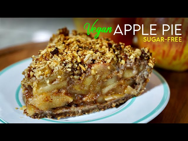 VEGAN APPLE PIE ❤️ gluten-free, sugar-free, and scrumptious for the holidays!