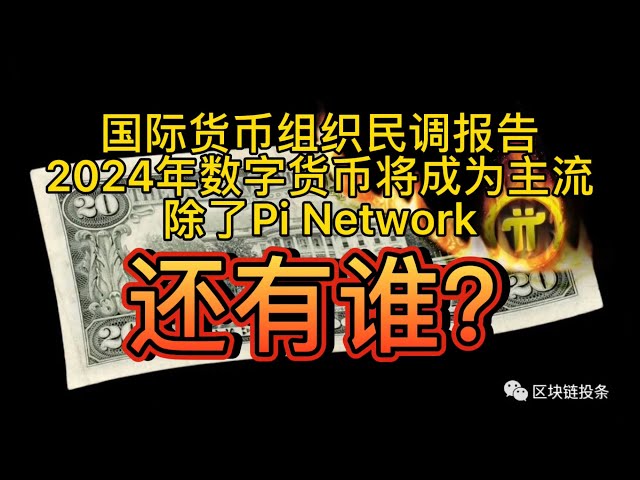 国际货币基金组织民调报告，2024年加密货币将成为主流！除了Pi Network 还有谁？