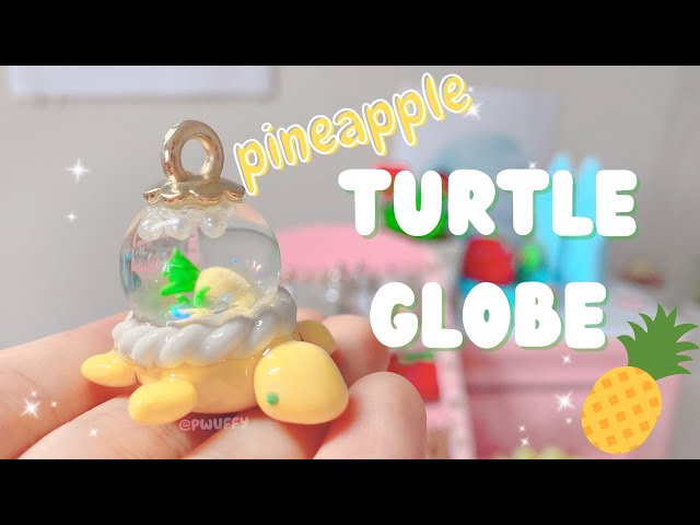 DIY pineapple turtle globe shaker tutorial // craft with me!