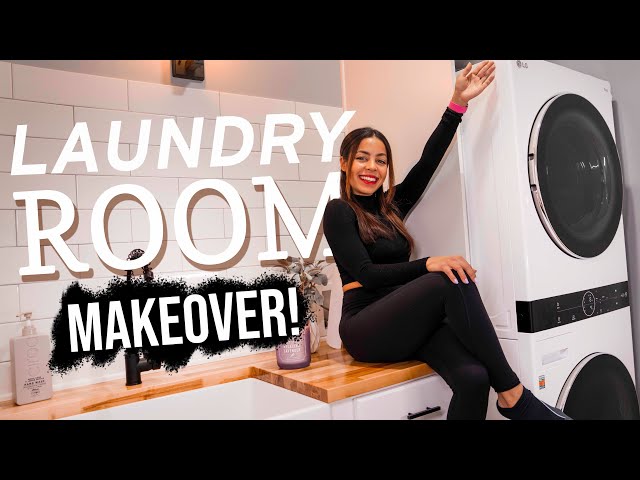 My Laundry Room Makeover 2023 - small space renovation & DIY ideas!