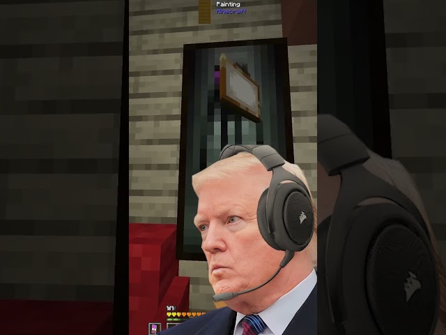 Trump Finds the Obama Painting #funny #memes #ai #shorts #minecraft