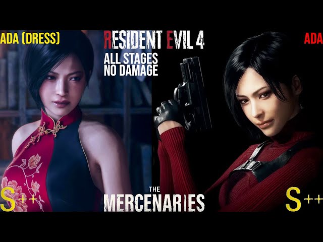 Resident Evil 4 Remake - Mercenaries Ada & Ada (Dress) All Stages S++ Rank (No Damage)