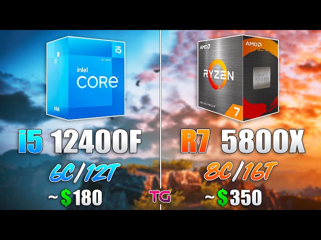 Core i5 12400F vs Ryzen 7 5800X - Test in 8 Games
