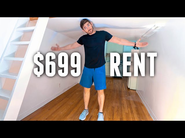 Living Cheap - Tiny NYC Apartment Tour ($699/month) Micro Studio