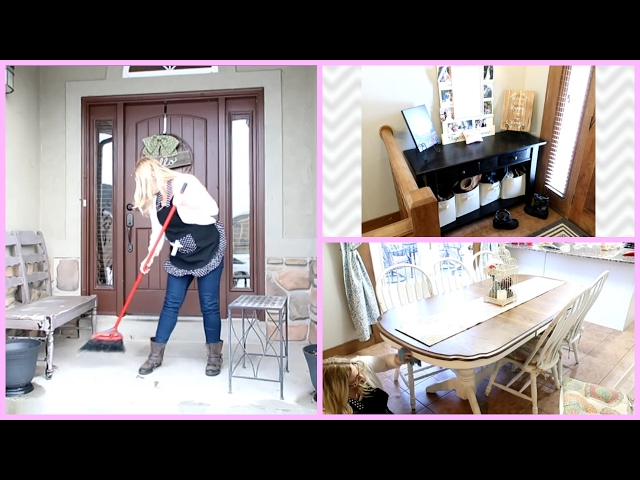 Clean With Me~ Porch, Entryway & Dining Room