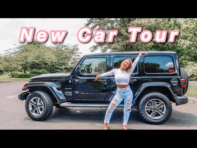 NEW CAR TOUR + What's in my Car! | 2020 Jeep Wrangler Unlimited Sahara