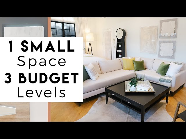 Small Space Design | One Room Makeover on Three Different Budgets | Room Transformation