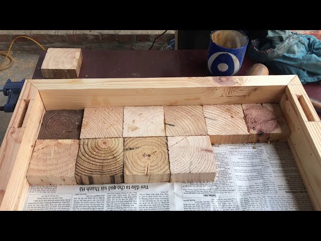 Amazing Design Ideas Woodworking From Pallets // Building A Outdoor Table From Pallet Blocks - DIY!