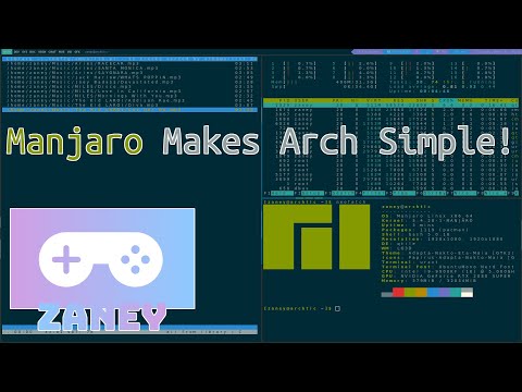 I Switched To Manjaro Arch! With Qtile! | Zaney Games On Linux